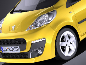 Peugeot 107 3-doors 2016 vray Modello 3D