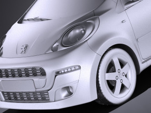 Peugeot 107 3-doors 2016 vray Modello 3D