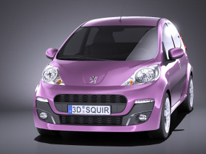 Peugeot 107 5-door 2015 vray 3D Model