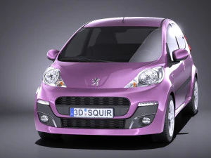 Peugeot 107 5-door 2015 vray 3D Model