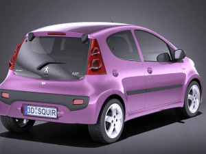Peugeot 107 5-door 2015 vray 3D Model