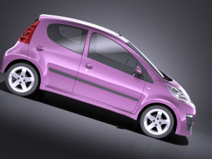 Peugeot 107 5-door 2015 vray 3D Model