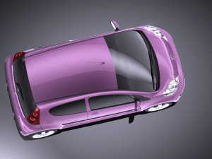Peugeot 107 5-door 2015 vray 3D Model