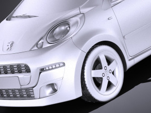 Peugeot 107 5-door 2015 vray 3D Model