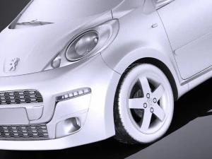 Peugeot 107 5-door 2015 vray 3D Model