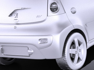 Peugeot 107 5-door 2015 vray 3D Model