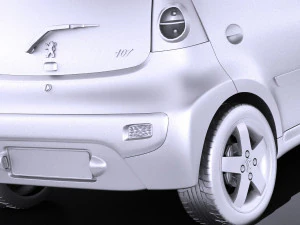 Peugeot 107 5-door 2015 vray 3D Model