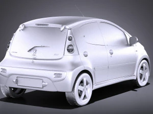 Peugeot 107 5-door 2015 vray 3D Model