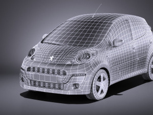 Peugeot 107 5-door 2015 vray 3D Model