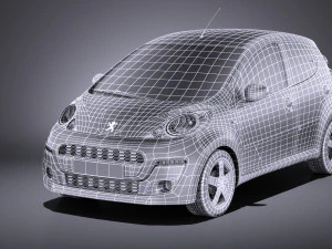 Peugeot 107 5-door 2015 vray 3D Model