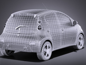 Peugeot 107 5-door 2015 vray 3D Model