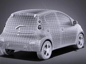 Peugeot 107 5-door 2015 vray 3D Model