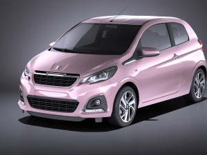 Peugeot 108 3-door 2017 vray 3D Model