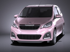 Peugeot 108 3-door 2017 vray 3D मॉडल