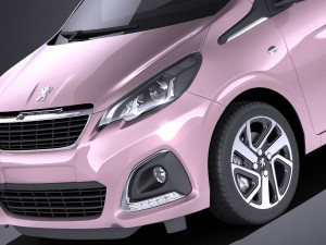Peugeot 108 3-door 2017 vray 3D मॉडल