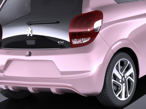 Peugeot 108 3-door 2017 vray 3D मॉडल