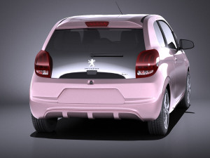 Peugeot 108 3-door 2017 vray 3D मॉडल