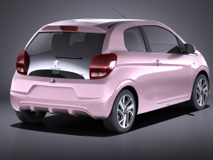 Peugeot 108 3-door 2017 vray 3D मॉडल
