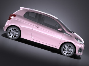 Peugeot 108 3-door 2017 vray 3D मॉडल