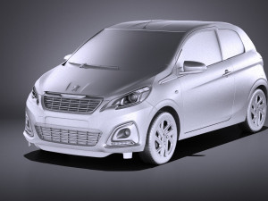 Peugeot 108 3-door 2017 vray 3D मॉडल