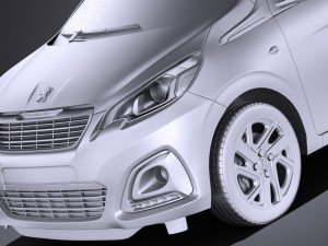 Peugeot 108 3-door 2017 vray 3D मॉडल