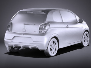 Peugeot 108 3-door 2017 vray 3D मॉडल