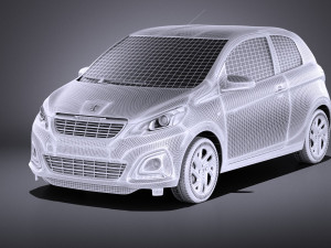 Peugeot 108 3-door 2017 vray 3D मॉडल
