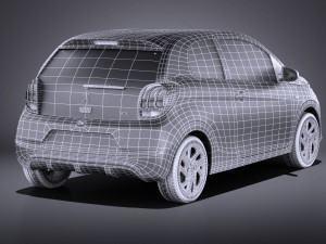 Peugeot 108 3-door 2017 vray 3D मॉडल