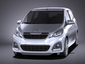 Peugeot 108 5-door 2017 vray 3D मॉडल