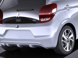 Peugeot 108 5-door 2017 vray 3D मॉडल