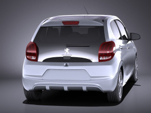 Peugeot 108 5-door 2017 vray 3D मॉडल