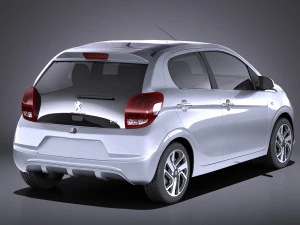 Peugeot 108 5-door 2017 vray 3D Model