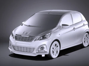 Peugeot 108 5-door 2017 vray 3D Model