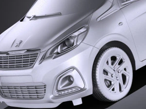 Peugeot 108 5-door 2017 vray 3D Model