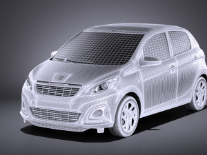 Peugeot 108 5-door 2017 vray 3D मॉडल