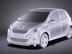 Peugeot 108 5-door 2017 vray 3D Model