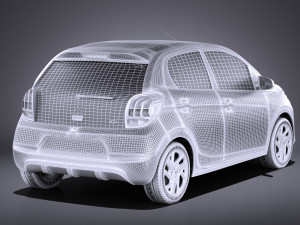 Peugeot 108 5-door 2017 vray 3D मॉडल