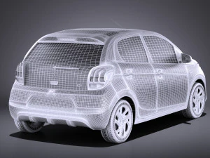 Peugeot 108 5-door 2017 vray 3D Model