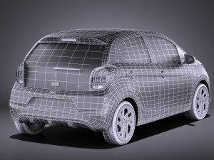 Peugeot 108 5-door 2017 vray 3D मॉडल