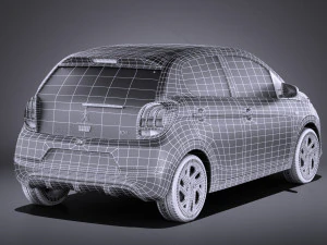 Peugeot 108 5-door 2017 vray 3D Model