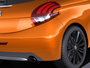 Peugeot 208 3-door 2018 vray Modelo 3D
