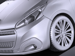 Peugeot 208 3-door 2018 vray Modelo 3D