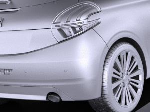 Peugeot 208 3-door 2018 vray Modelo 3D