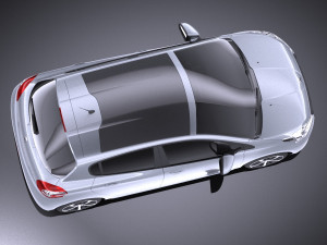 Peugeot 208 5-door 2014 vray Modèle 3D
