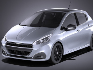 Peugeot 208 5-door 2018 vray Modelo 3D