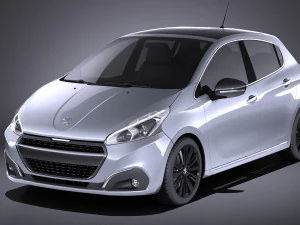 Peugeot 208 5-door 2018 vray 3D Model