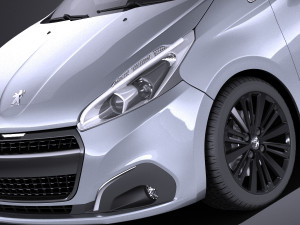 Peugeot 208 5-door 2018 vray Modelo 3D