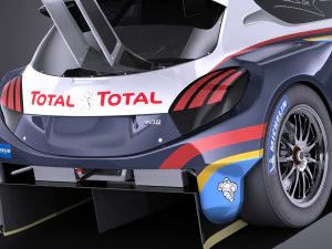 Peugeot 208 T16 Pikes Peak 2013 vray 3D Model