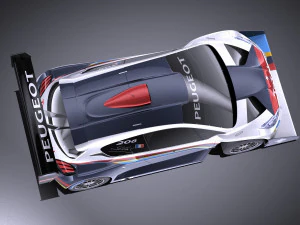 Peugeot 208 T16 Pikes Peak 2013 vray 3D Model