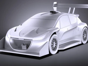 Peugeot 208 T16 Pikes Peak 2013 vray 3D Model